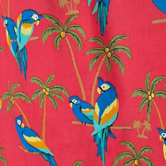 Gitman Bros. SS Button Front Shirt - Coral Parrot - Sz L* - Picture 6 of 6